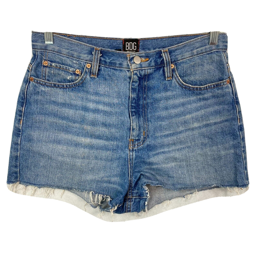 BDG Urban Outfitters Shorts Womens Sz 29 Blue Girlfriend High‎ Rise Cutoff Jean